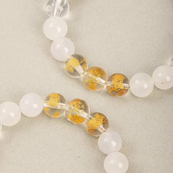 Natural Energy Crystals handmade bracelet metal element - Five Gods of Wealth - Image 3