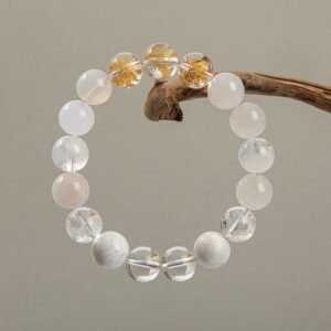 Natural Energy Crystals handmade bracelet metal element – Five Gods of Wealth