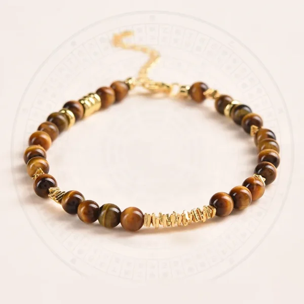 Tiger Eye Bracelet with Coffee, Pen, and Planner