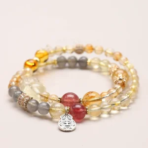 Golden Ground – Earth Element Double Wrap Pixiu Bracelet