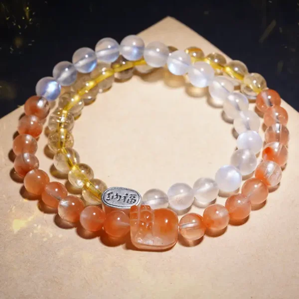 Top Flatlay of Radiant Force Pixiu Bracelet