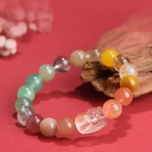 Terra Flame – Five Elements Wood Fire Earth Pixiu Crystal Energy Bracelet