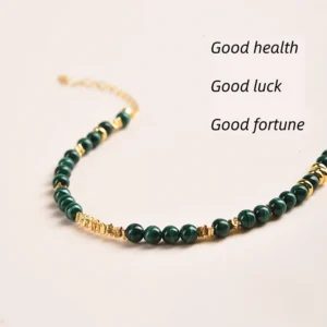 Verdant Bloom – Malachite Healing Bracelet