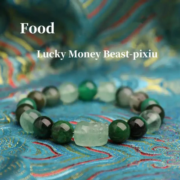 Strawberry Quartz Pixiu main bead close-up