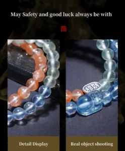 Aqua Radiance – Water Wood Fire Element Wealth Pixiu Bracelet