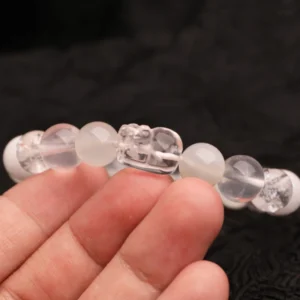 White crystal Pixiu Bracelet-Lucky Follow