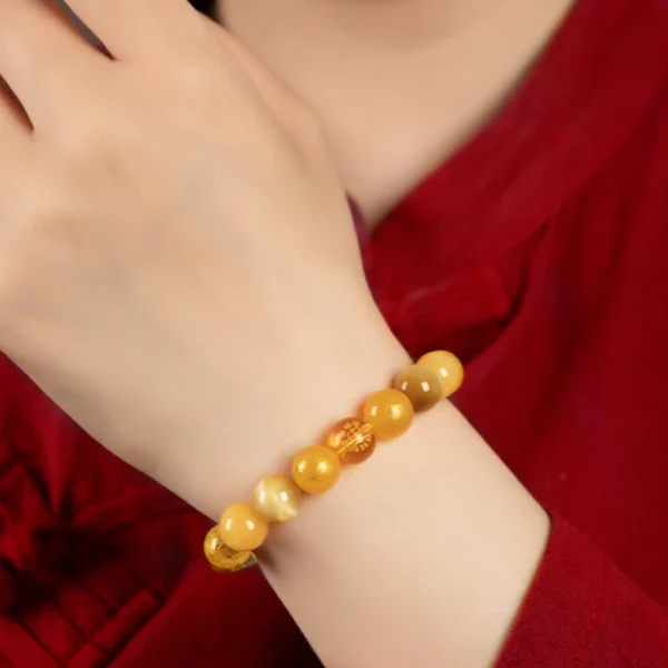 Natural Crystal Handmade Bracelet Earth Element Five God of Wealth - Image 4
