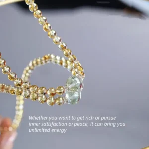 Prosperity Flow – Yellow Tower Crystal & Green Phantom Multi-Wrap Bracelet