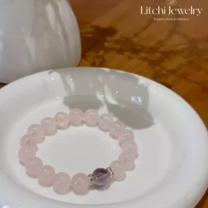 Amora Bond – Rose Quartz & Amethyst Love Energy Bracelet