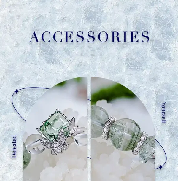 Healing Crystal Accessories – Green Phantom Close-up