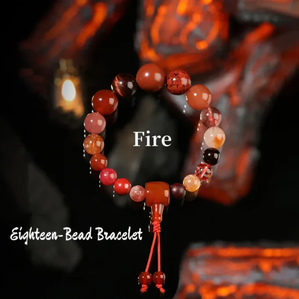 Red Crystal Fire Element Bracelet for Passion and Energy