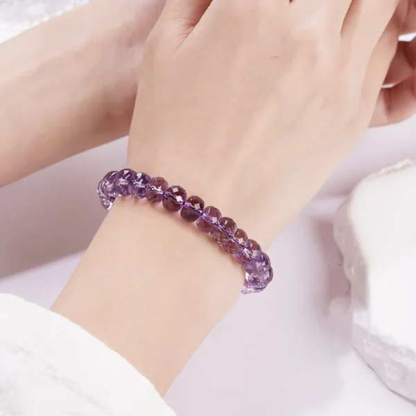 Model Wearing Amethyst Healing Bracelet