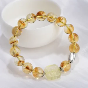 Treasure Calling – Yellow Tower Crystal & Citrine Pixiu Bracelet