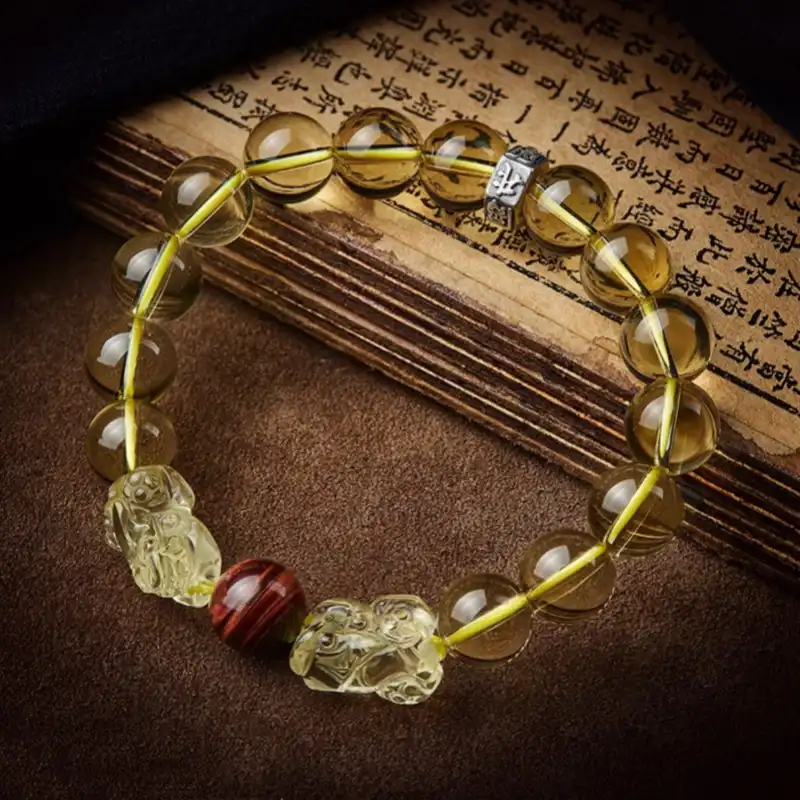 Mystic Fortune Bracelet with Amethyst Phantom Pixiu
