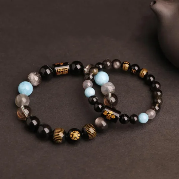 black obsidian water element bracelet