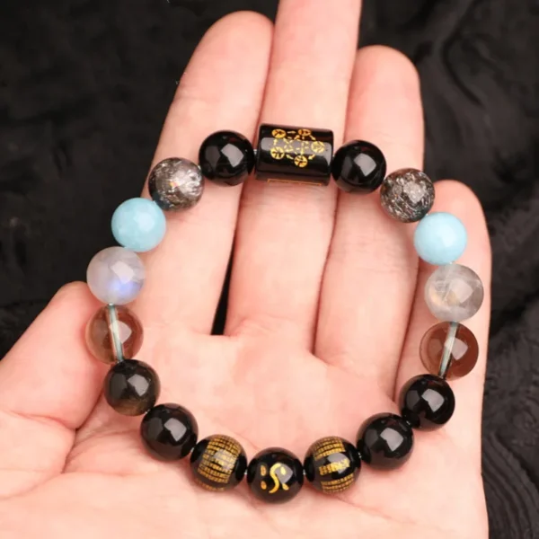 black obsidian water element bracelet