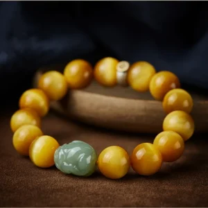 yellow Tiger Eye Pixiu Bracelet – Feng Shui Protection and Energy Bracelet