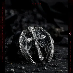 Demon Wings – Angel Wing Cross Pendant Necklace for Men