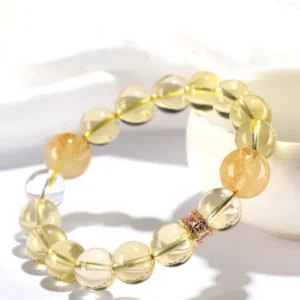 Sun Aura – Citrine & Golden Rutilated Quartz Wealth Bracelet