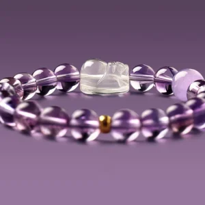 Courage Guardian – Amethyst Pixiu Crystal Bracelet