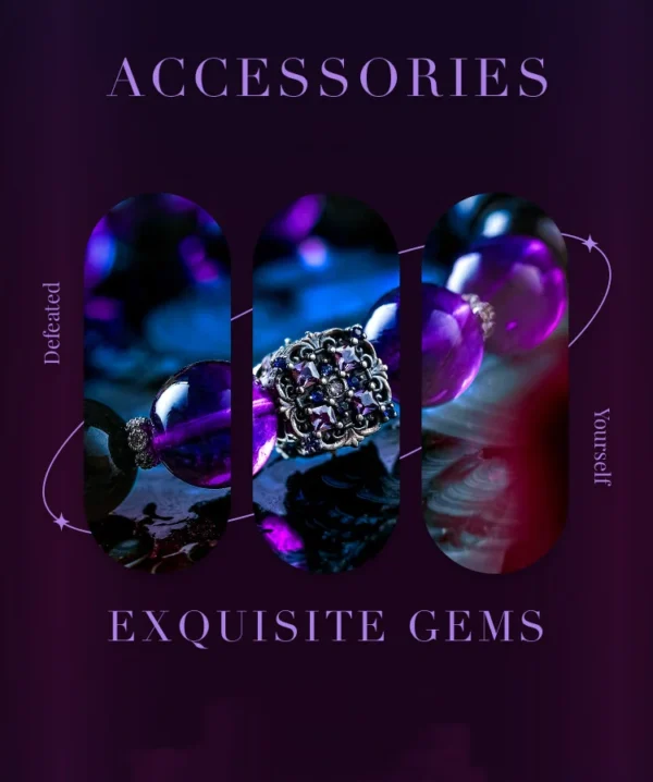 Close-up of Amethyst Bracelet Gemstone Center