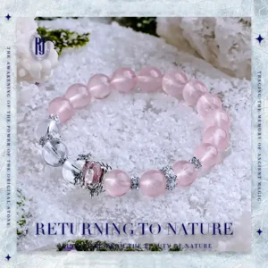 Ethereal Love – Rose Quartz & White Crystal Handmade Bracelet