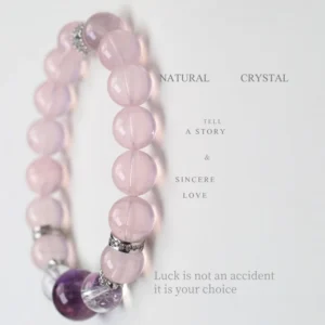 Amour Radiance – Rose Quartz Amethyst Love Bracelet