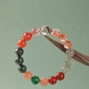 Flourish Flame – Wood & Fire Element Crystal Bracelet