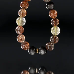 Fortune Align – Super Seven & Golden Obsidian Crystal Bracelet