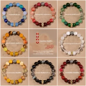 Zodiac Guardian Buddha Crystal Bracelet– Feng Shui Protection
