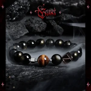 Guxi Series Gold Obsidian Men’s Bracelet Beads