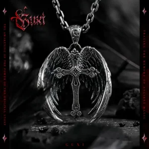 Demon Wings – Angel Wing Cross Pendant Necklace for Men
