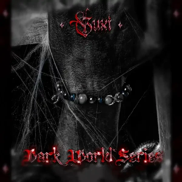 GUXI bracelet worn on wrist – gothic jewelry style for men