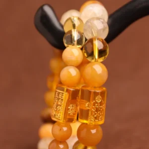 Golden Earth – Citrine Heart Sutra Bracelet