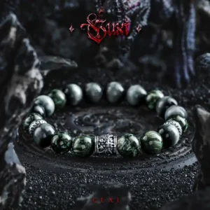 Guardian Scale – Green Dragon Crystal & Eagle Eye Men’s Energy Bracelet