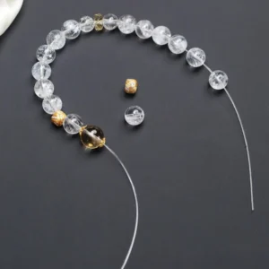 Golden Clarity – Citrine & Clear Quartz Healing Bracelet