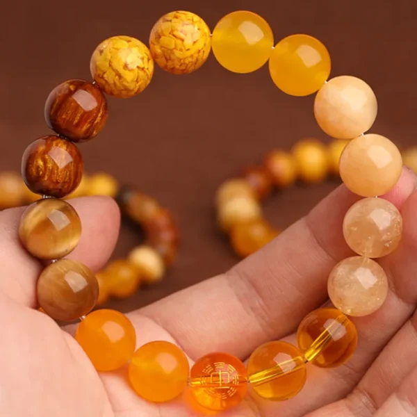 Yellow Tiger Eye Energy Healing Crystal Bracelet