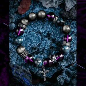 Rebirth Night – Amethyst & Obsidian Men’s Crystal Bracelet