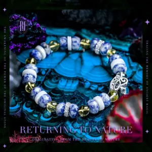 Mystic Gaze – Handmade Citrine & Kyanite Bracelet for Women