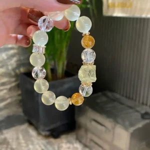 Lemon Quartz Lion Dance – Lion Radiance wealth bracelet
