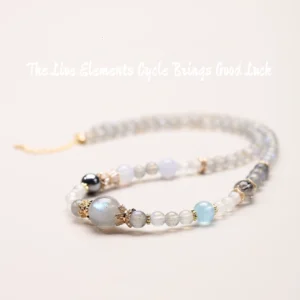 Lucky Follow – Water Element Multi-Wrap Moonstone Necklace Bracelet