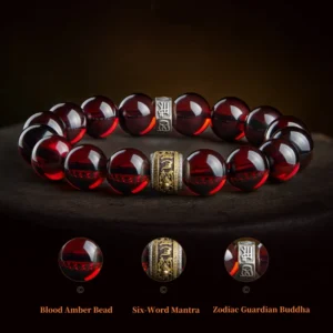 Blood Amber Zodiac Protection Bracelet