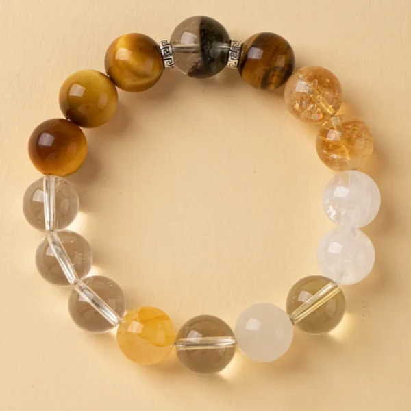 Earth and Metal color tones in crystal bracelet
