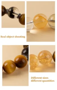 Luminous Core – Earth Metal Element Crystal Bracelet