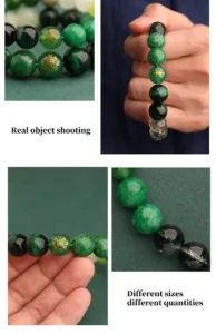malachite balanced wood energy feng shui bracelet