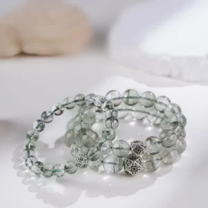 Silent Fortune – Premium Green Phantom Quartz Bracelet