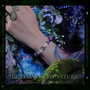 Mystic Grace – Purple Jade & White Phantom Crystal Bracelet