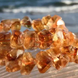 Sunrise Fortune – Raw Yellow Topaz Crystal Bracelet