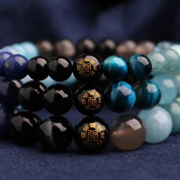 Lapis Lazuli and Blue Tiger Eye for intuition and focus