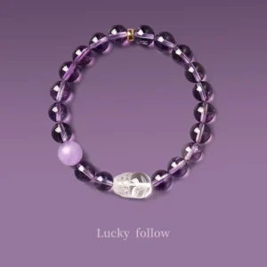 Courage Guardian – Amethyst Pixiu Crystal Bracelet